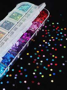 1 Hộp trang trí móng tay họa tiết ngôi sao - Nhiều màu - Xem 3