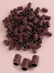 FULL BEAUTY 100入組砂帶專業美甲美甲電動銼刀，用於亞克力指甲美甲修腳指甲鑽砂帶砂環帶磨頭拋光機必備用品 - 巧克力棕 - 查看 1