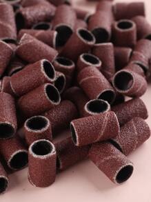 FULL BEAUTY 100入組砂帶專業美甲美甲電動銼刀，用於亞克力指甲美甲修腳指甲鑽砂帶砂環帶磨頭拋光機必備用品 - 巧克力棕 - 查看 3