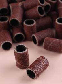 FULL BEAUTY 100入組砂帶專業美甲美甲電動銼刀，用於亞克力指甲美甲修腳指甲鑽砂帶砂環帶磨頭拋光機必備用品 - 巧克力棕 - 查看 5