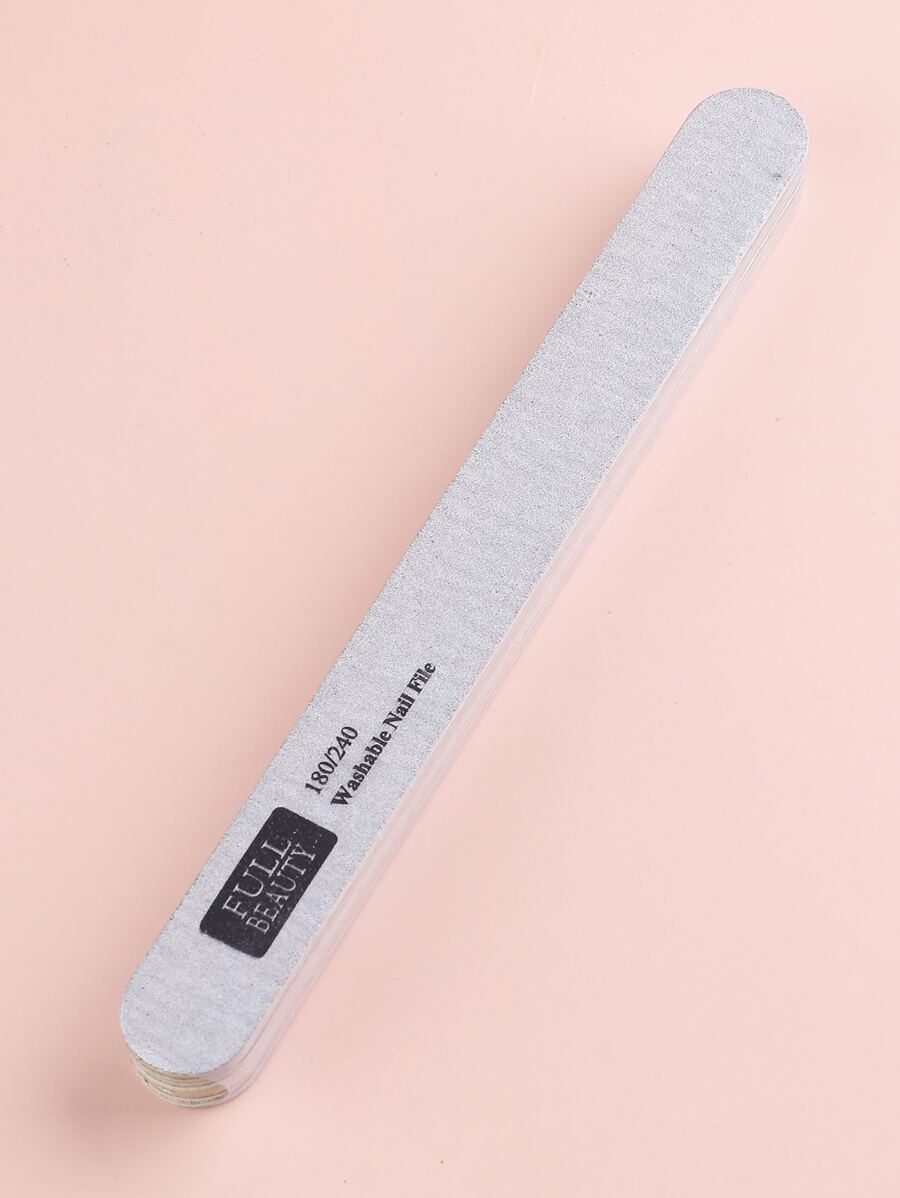 FULL BEAUTY 10pcs 180/240 Grit Nail File - White - View 1