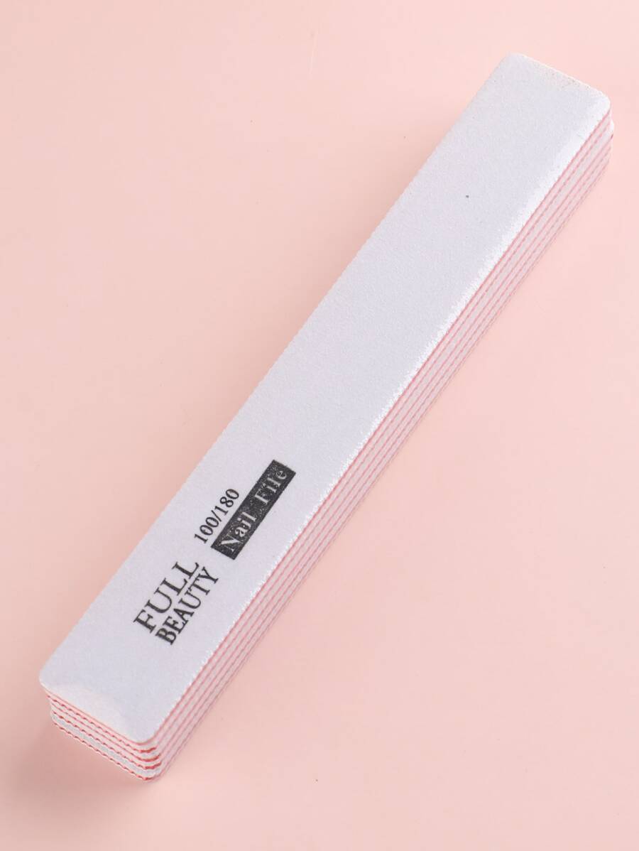 FULL BEAUTY 5pcs 100/180 Grit Nail File - Red - View 1