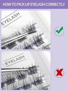 MAGEFY 20 chân 120 cụm lông mi kiểu đuôi cá phân đoạn hỗn hợp, với độ cong dài hơn C Lông mi tự làm cá nhân có độ dài khác nhau, Lông mi thủ công mềm mại tự nhiên để sử dụng hàng ngày, Lông mi Manga cho cụm lông mi du lịch, Cụm lông mi, Lông mi riêng lẻ, Lông mi, Lông mi giả - màu đen - Xem 3