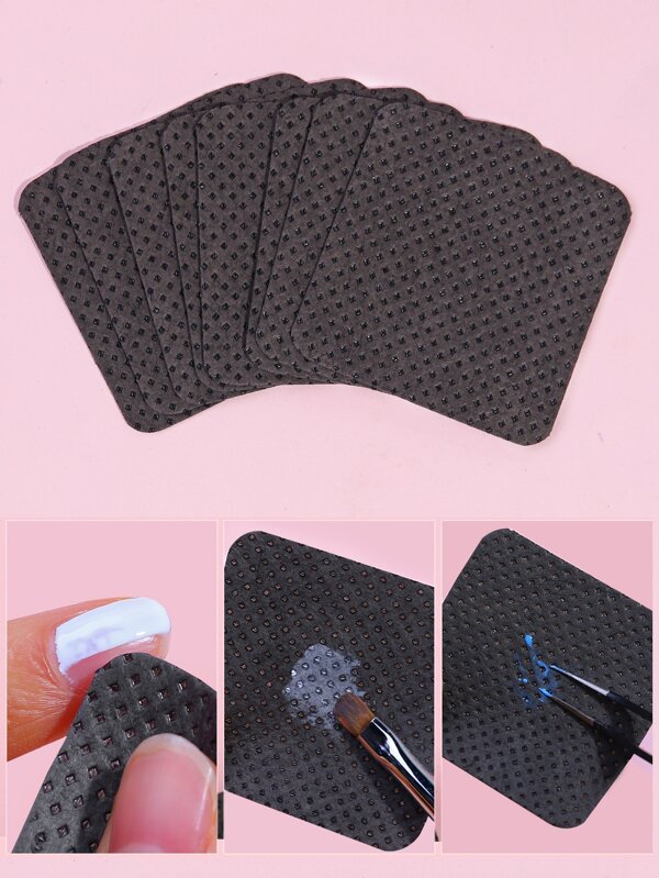 300Pcs Black Nail Wipes Nail Polish Remover Pads Soft Absorbable