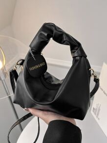 極簡雲朵包帶零錢包 - 黑色 - 查看 5