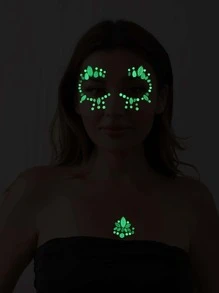 1 Miếng 3D Âm thanh nổi Mô phỏng Sáng Pha lê Nhãn dán mắt Máy khoan Mặt Hình dán Máy khoan DIY Buổi tiệc Hội hóa trang Mắt Mặt Hình dán Cơ thể Hình dán Máy khoan - Nhiều màu - Xem 4