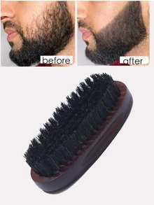 1pc Men Beard Cleaning Brush - Coffee Brown - View 3