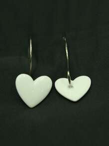 12入組合成樹脂淋浴現代心形浴簾 - 白色 - 查看 8