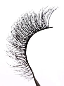 分离式假睫毛，7 片装，长约 13 毫米，飘逸优雅的 3D 睫毛条，睫毛，睫毛，假睫毛 - 黑色 - 查看 4