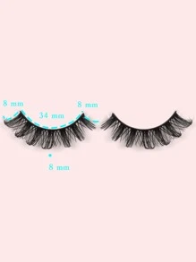 10 cái/bộ 5-14mm Dễ Thương Cong Tự Nhiên Nga Tập Lông Mi Giả - màu đen - Xem 3