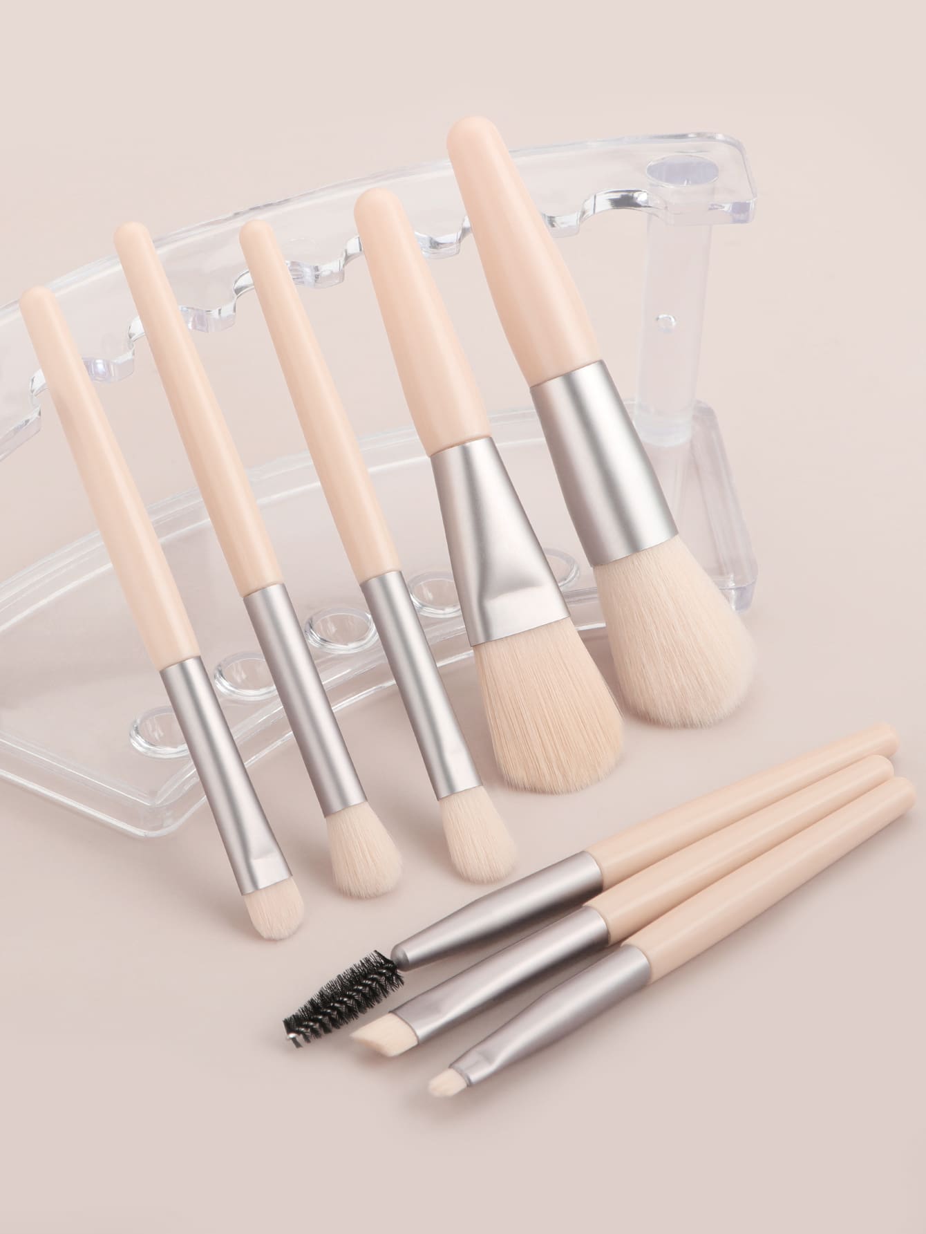 化妆刷套装，8件套简约便携多功能化妆刷，适合初学者，化妆刷/美容刷，刷子套装，化妆刷套装，化妆刷套装，全套化妆工具，化妆刷套装，全套化妆工具，刷子套装，化妆刷套装，化妆礼盒套装 - 杏色 - 查看 1