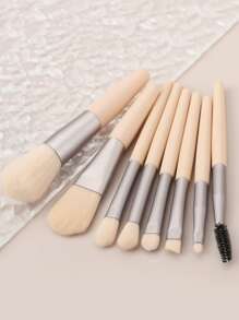 化妆刷套装，8件套简约便携多功能化妆刷，适合初学者，化妆刷/美容刷，刷子套装，化妆刷套装，化妆刷套装，全套化妆工具，化妆刷套装，全套化妆工具，刷子套装，化妆刷套装，化妆礼盒套装 - 杏色 - 查看 2