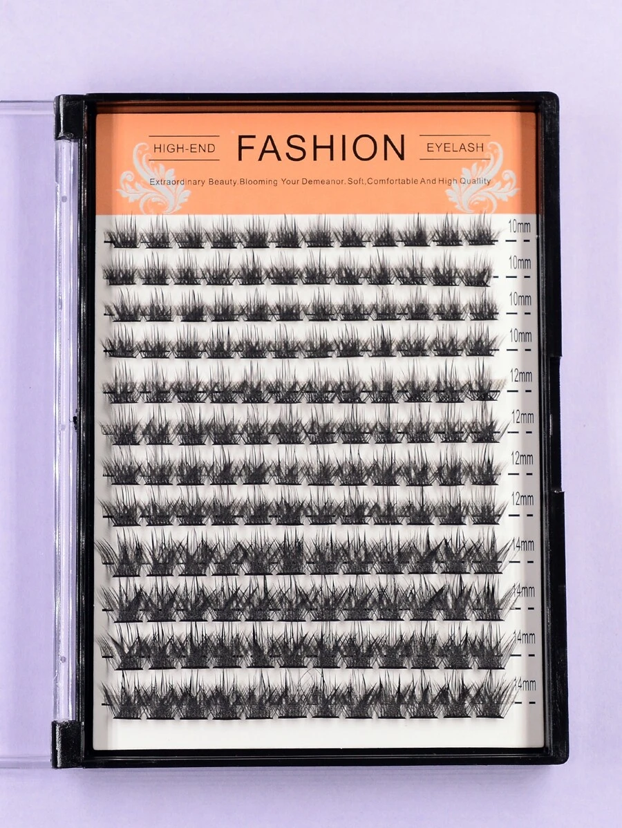 12 hàng lông mi giả dài và thanh lịch hàng ngày - màu đen - Xem 1