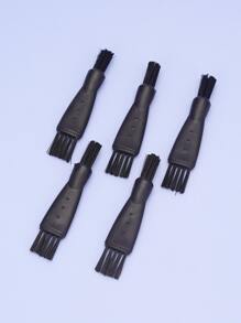 5 cepillos de limpieza de maquinilla de afeitar eléctrica, cepillo de limpieza de maquinilla de afeitar, cepillo de limpieza eléctrico de doble cara, juego de limpiador de cepillo de afeitar, cerdas de nailon, mango de PP - Negro - Ver 1