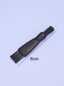 5 cepillos de limpieza de maquinilla de afeitar eléctrica, cepillo de limpieza de maquinilla de afeitar, cepillo de limpieza eléctrico de doble cara, juego de limpiador de cepillo de afeitar, cerdas de nailon, mango de PP - Negro - Ver 3