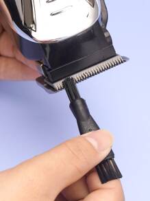 5 cepillos de limpieza de maquinilla de afeitar eléctrica, cepillo de limpieza de maquinilla de afeitar, cepillo de limpieza eléctrico de doble cara, juego de limpiador de cepillo de afeitar, cerdas de nailon, mango de PP - Negro - Ver 7