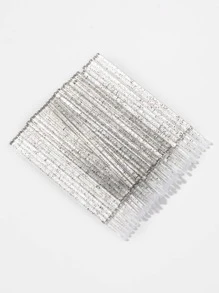 50pcs Disposable Eye Shadow Brushing Beautiful Eyelashes Crystal Rod Swab Sticks Coating Sticks For Grafting Eyelashes Removal Swab Sticks, Fake Eyelashes Cleaning Sticks - Black - View 5