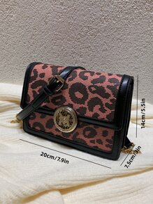 Mini Leopard Pattern Flap Square Bag - Multicolor - View 3