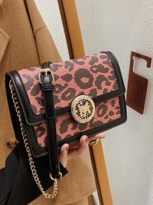 Mini Leopard Pattern Flap Square Bag - Multicolor - View 6