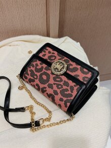 Mini Leopard Pattern Flap Square Bag - Multicolor - View 7