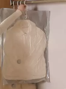 1入組普通真空袋極簡主義PE空氣真空袋用於衣服 - 無色 - 查看 3