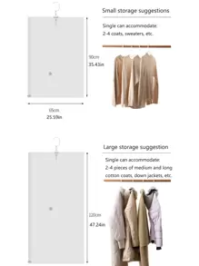 1入組普通真空袋極簡主義PE空氣真空袋用於衣服 - 無色 - 查看 5