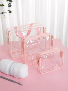 1 Túi đựng đồ vệ sinh cá nhân bằng nhựa PVC, Túi đựng đồ trong suốt khi đi du lịch - Trong sáng - Xem 1