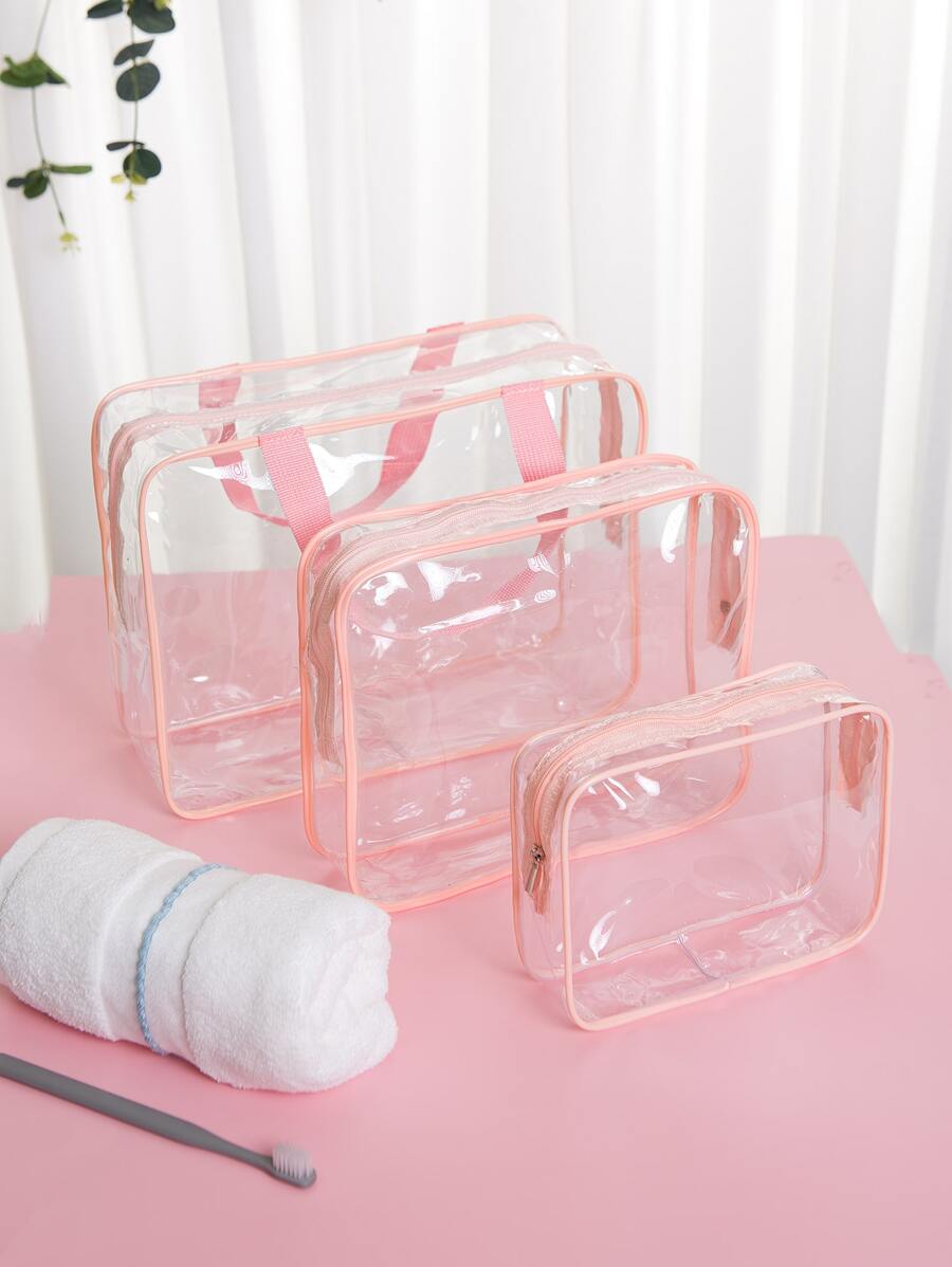 1 Túi đựng đồ vệ sinh cá nhân bằng nhựa PVC, Túi đựng đồ trong suốt khi đi du lịch - Trong sáng - Xem 1