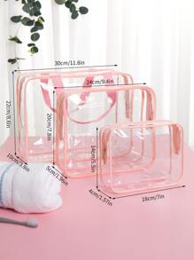 1 Túi đựng đồ vệ sinh cá nhân bằng nhựa PVC, Túi đựng đồ trong suốt khi đi du lịch - Trong sáng - Xem 3