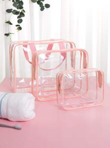 1 Túi đựng đồ vệ sinh cá nhân bằng nhựa PVC, Túi đựng đồ trong suốt khi đi du lịch - Trong sáng - Xem 4