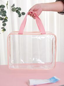 1 Túi đựng đồ vệ sinh cá nhân bằng nhựa PVC, Túi đựng đồ trong suốt khi đi du lịch - Trong sáng - Xem 5