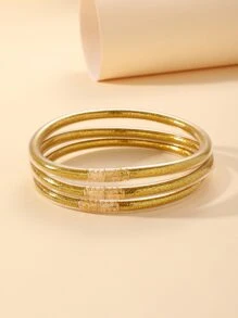 1 pieza Brazalete brillante - Plateado - Ver 1