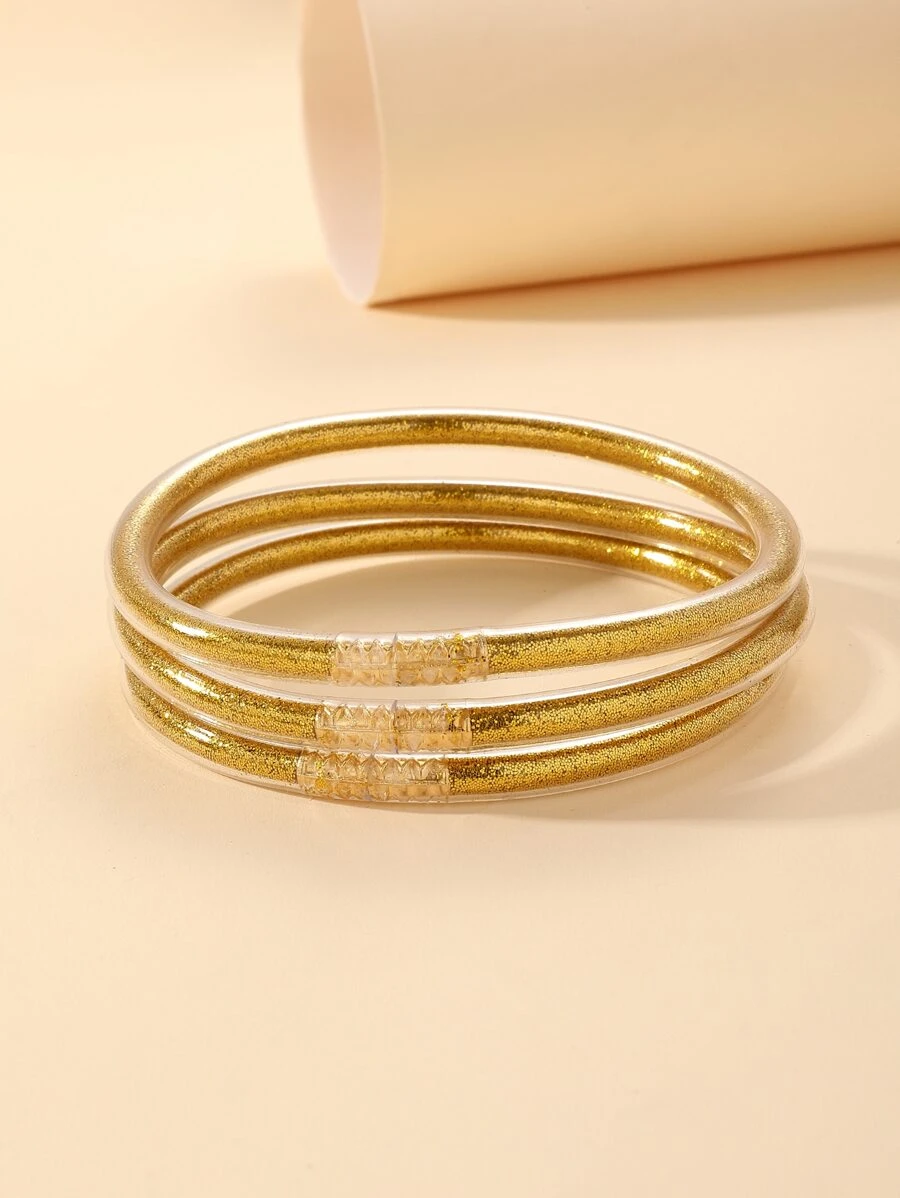 1 pieza Brazalete brillante - Plateado - Ver 1