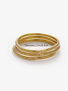 1 pieza Brazalete brillante - Plateado - Ver 2