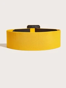 1pc Yellow Mirrored Waist Belt Summer, School Fall, Autumn, Halloween - Yellow - View 3