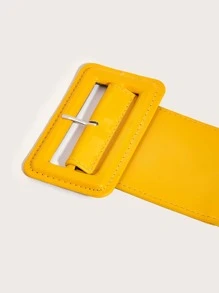 1pc Yellow Mirrored Waist Belt Summer, School Fall, Autumn, Halloween - Yellow - View 4