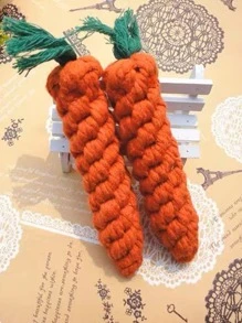 1入組胡蘿蔔設計寵物磨牙玩具