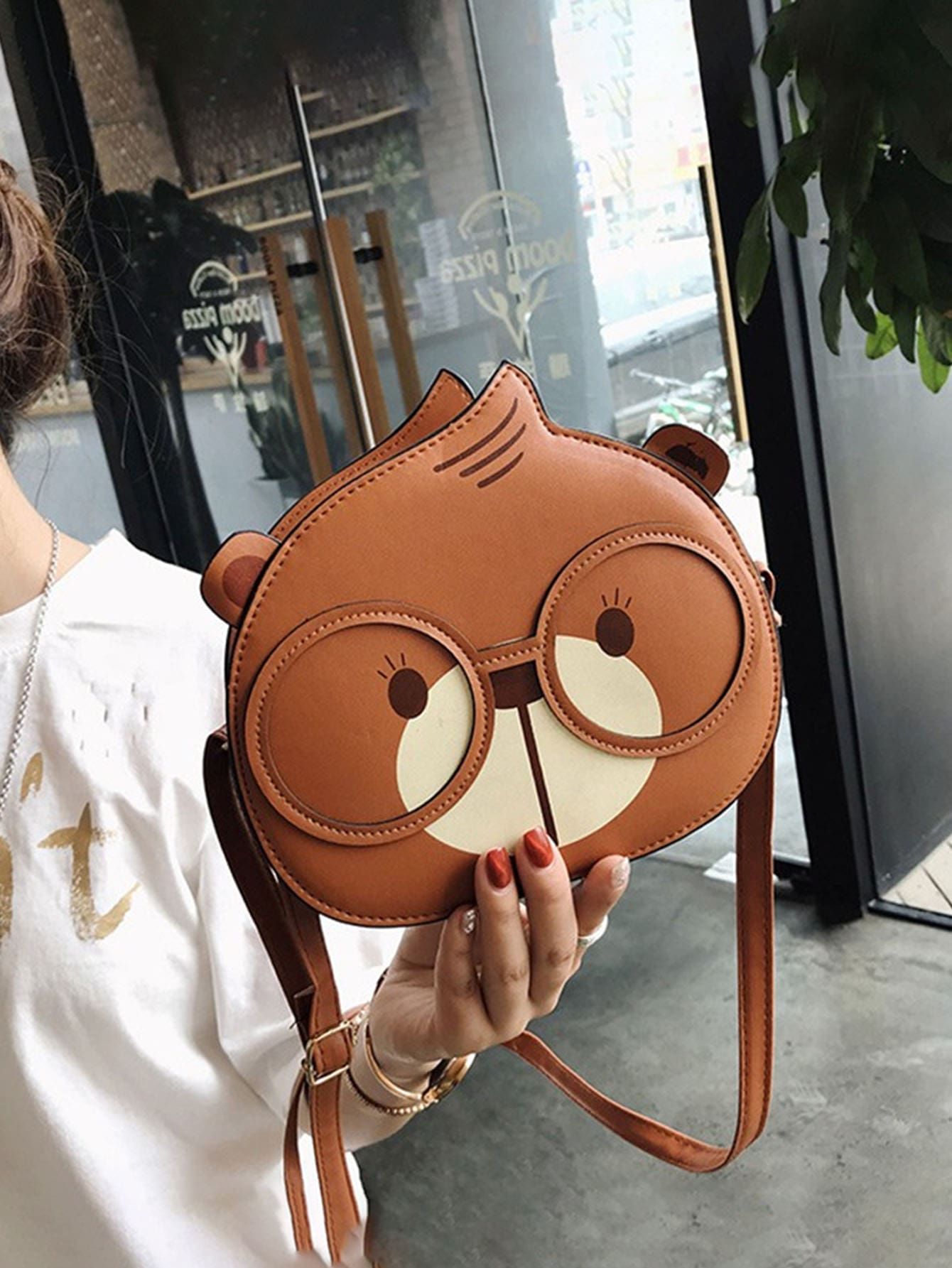 Cartoon Design Novelty Bag - Brown - View 1