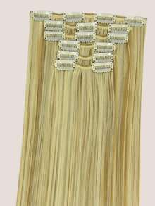6pcs Long Straight Synthetic Hair Extension - Multicolor - View 5