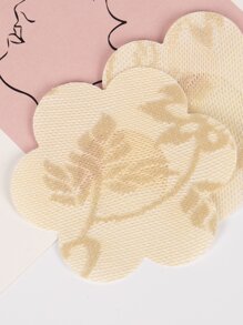 5 pares Cubierta de pezón con diseño de flor - Albaricoque - Ver 4