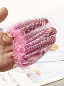 1 pieza Red para el moño de ballet negra/rosa/púrpura para niñas de vuelta al colegio para clase de danza o actuación en el escenario - Rosa - Ver 3