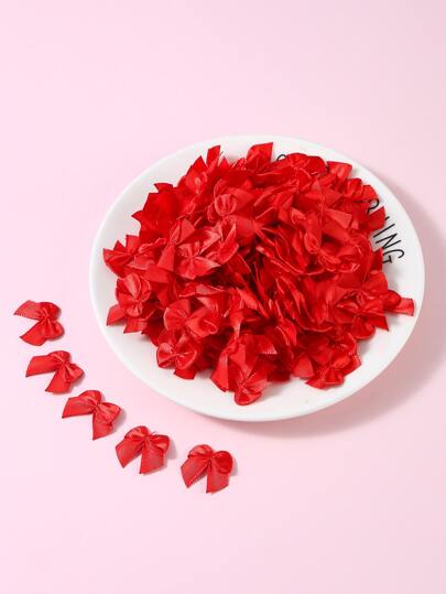 30/50/100/200 piezas Lazos de cinta de satén, Mini moños para manualidades DIY, ropa, zapatos, decoración de cajas de regalo, flores pequeñas, lazos para empaquetar regalos, accesorios de lencería