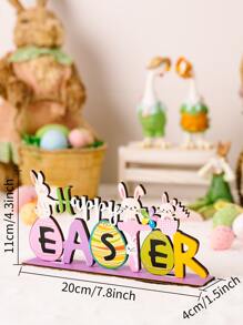 Easter Purple Wooden Ornament Gifts Birthday Graduation - Multicolor - View 5