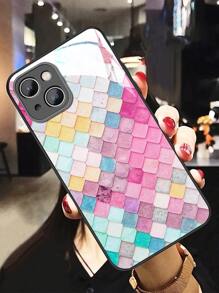 Carcasă de telefon cu model geometric - Multicolor - Vizualizare 3