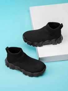 運動襪型運動鞋適用於針織細節高幫運動鞋