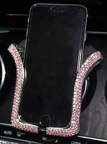 1入組水鑽裝飾汽車出風口手機座