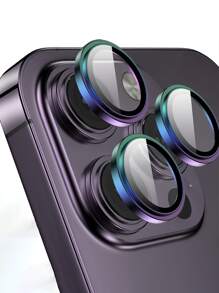 3入組組全像手機鏡頭保護膜，相容於 iPhone15/15Plus/15Pro/15Promax - 紫色 - 查看 1