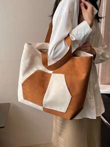 Bolsa de compras de dos tonos - Multicolor - Ver 2
