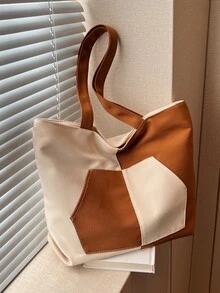 Bolsa de compras de dos tonos - Multicolor - Ver 7