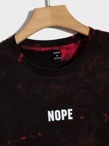 GENTILAND Men Tie Dye Letter Graphic Tee - Multicolor - View 3